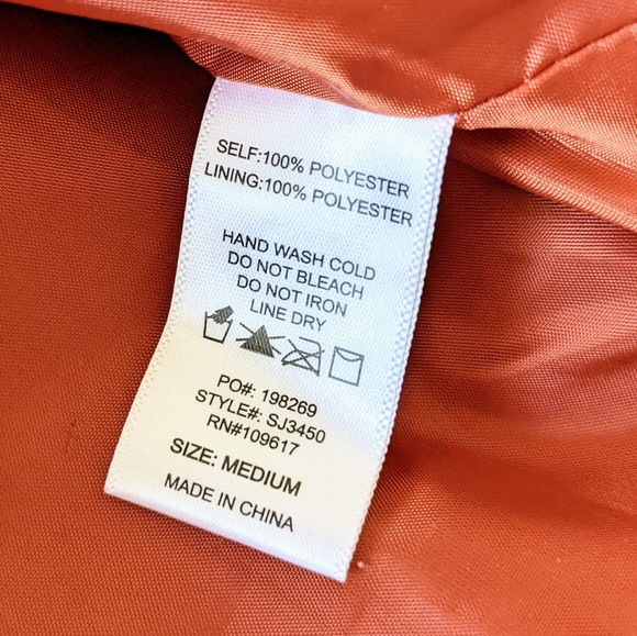 Shinestar Rusty Orange Teddy Bear Coat Medium - Picture 11 of 11